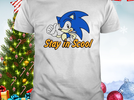 Sonic smoking stay in scool shirt