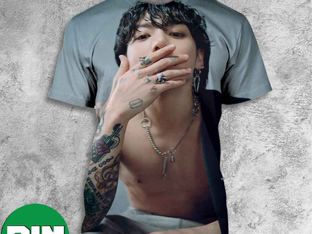 Jungkook Mesmerizes For His New Single Seven BTS 3D T-Shirt