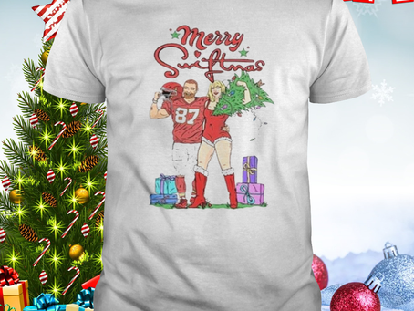 Travis Kelce And Taylor Sw Merry Swiftmas T-shirt