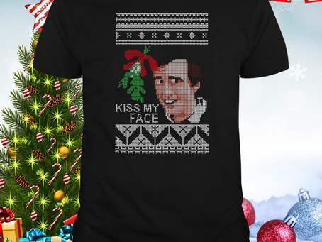 Christmas Alan Partridge Kiss My Face Mistletoe Knit shirt