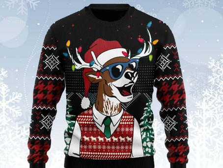 Sweatshirt Deer Funny Ugly Christmas Sweater