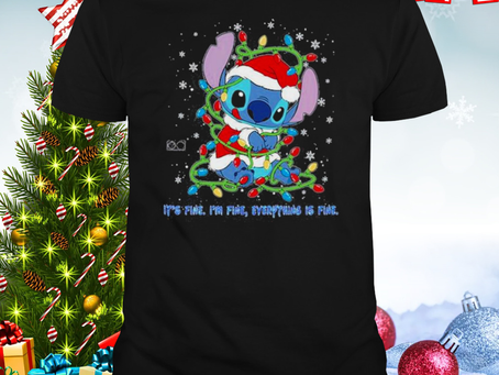 Santa Stitch It’s fine i’m fine everything is fine shirt
