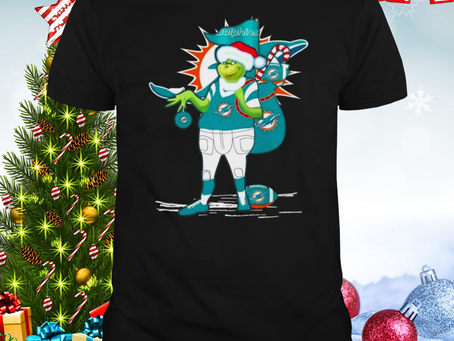 Santa Grinch Miami Dolphins Gift Christmas 2023 T-shirt
