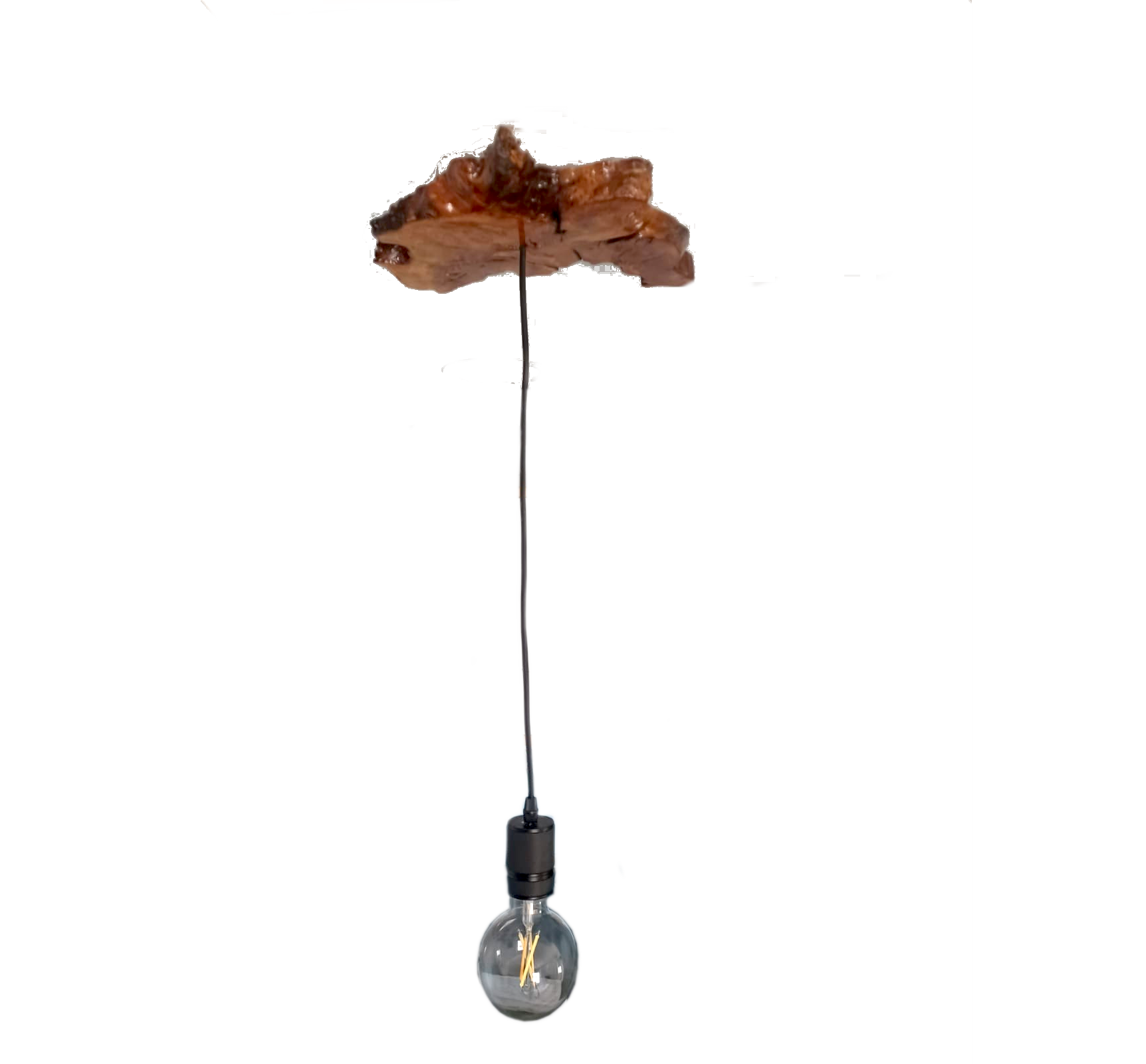 Lámpara de techo en madera de olivo