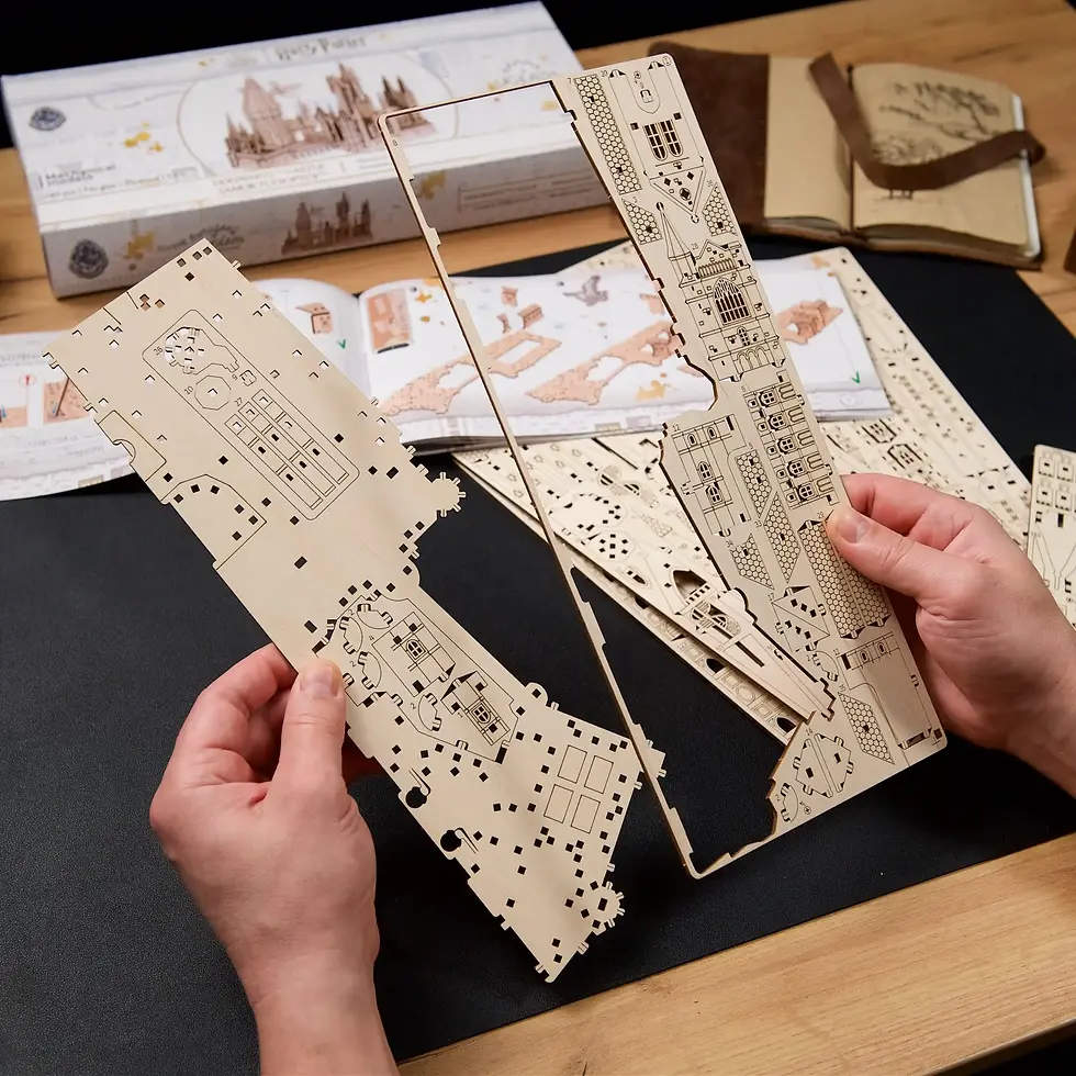 Miniature : Château de Poudlard, Harry Potter, maquette Harry Potter, jouet en bois, jouets de léa