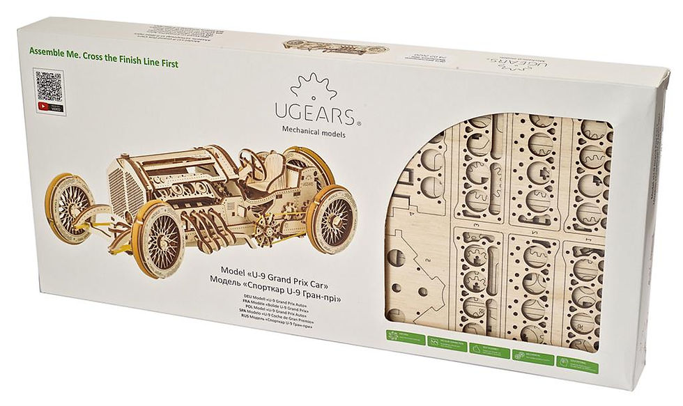 Miniature : Maquette en bois mécanique Voiture grand prix