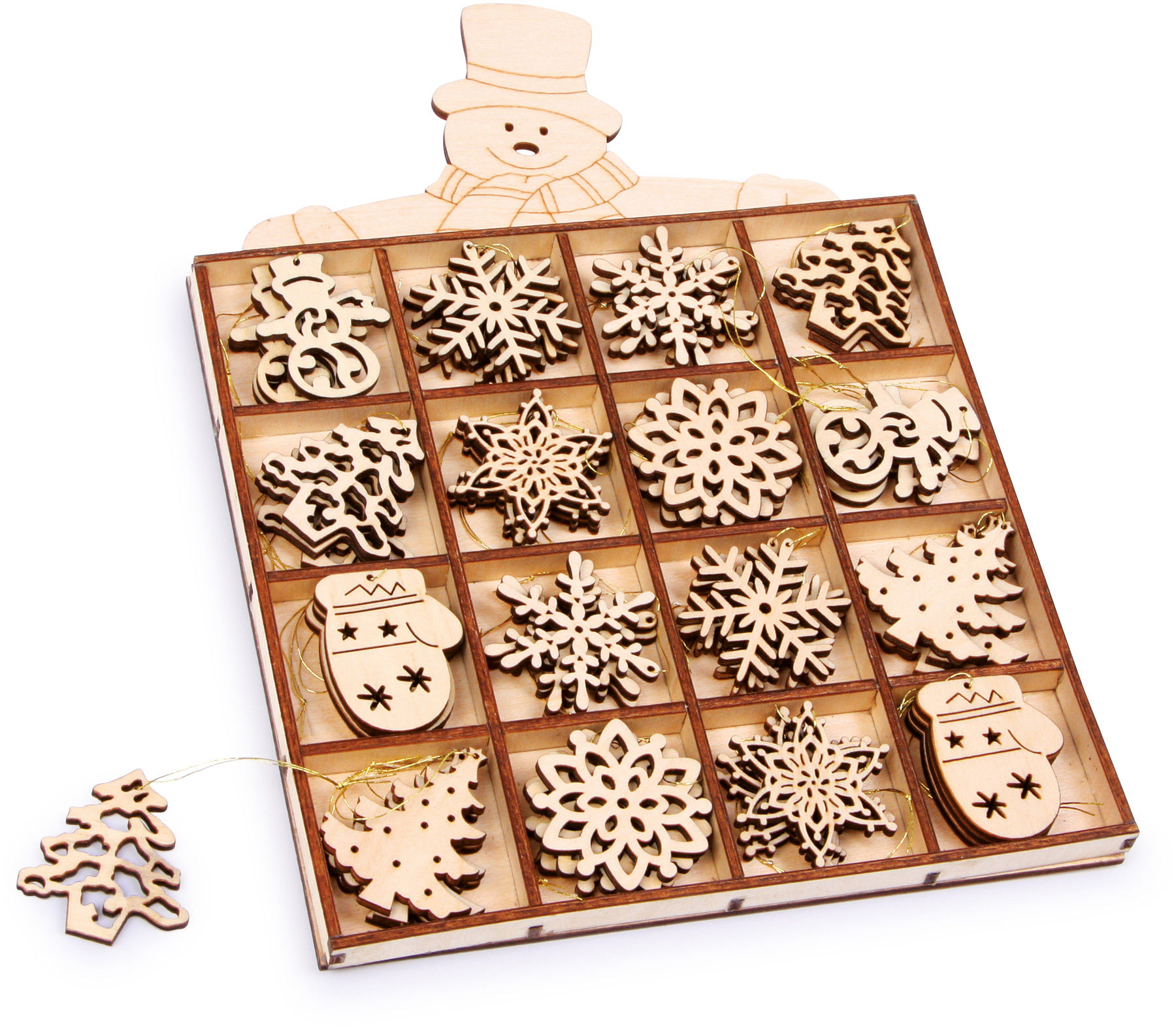 Boîte avec déco à suspendre « Bonhomme de neige »