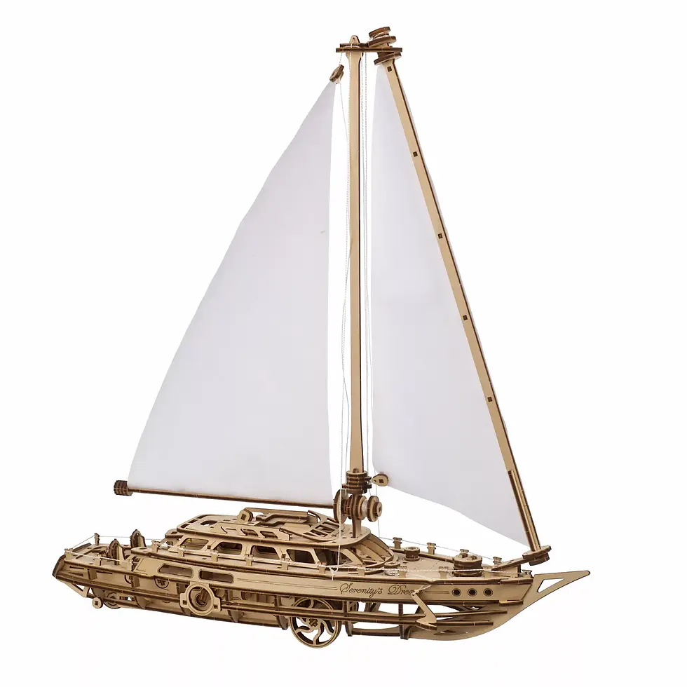 Miniature : DIY voilier, maquette voilier en bois, maquette UGEARS, jouet en bois, jouets de léa