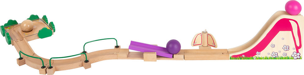 Miniature : Plateforme de réception décorée avec trois boules en bois