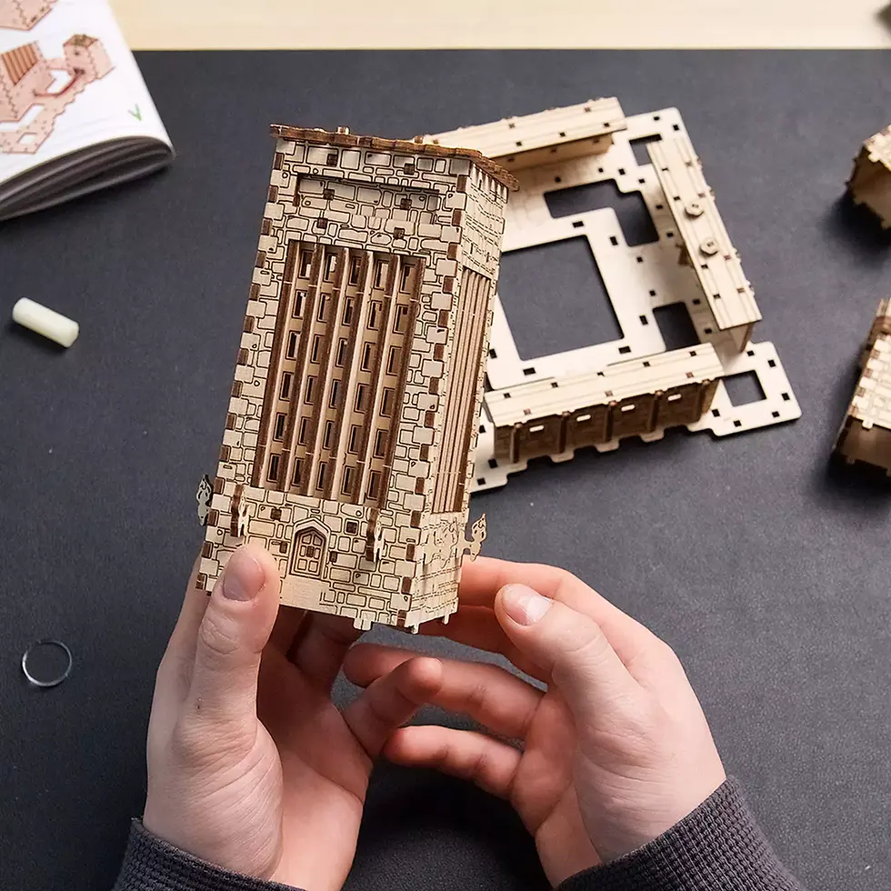 Miniature : phare d'Alexandrie, maquette Phare d'Alexandrie, maquette UGEARS, jouet en bois, jouets de léa