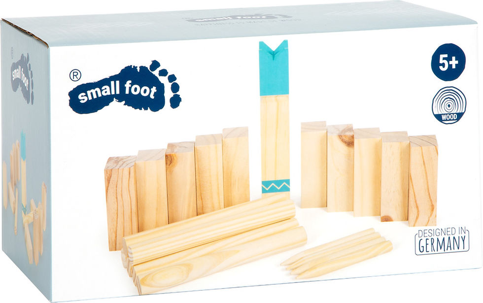Miniature : boîte jeu viking kubb en bois small foot jeu extérieur