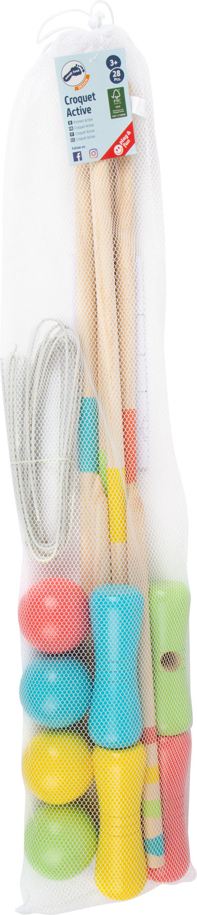 maillets croquet enfant bois couleurs jeu extérieur jardin