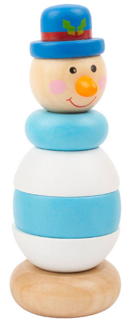 figurine à empiler de noël en bois, jouets en bois, jouets de léa, petits jouets noël