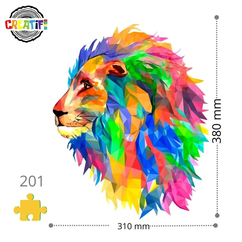 Miniature : Puzzle en bois Le lion mozaik