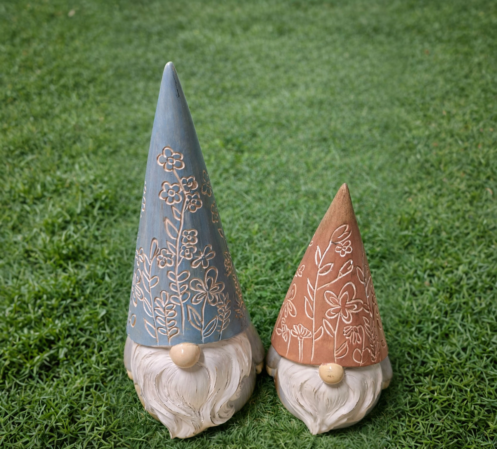 Wood Flower Hat Gnome Set