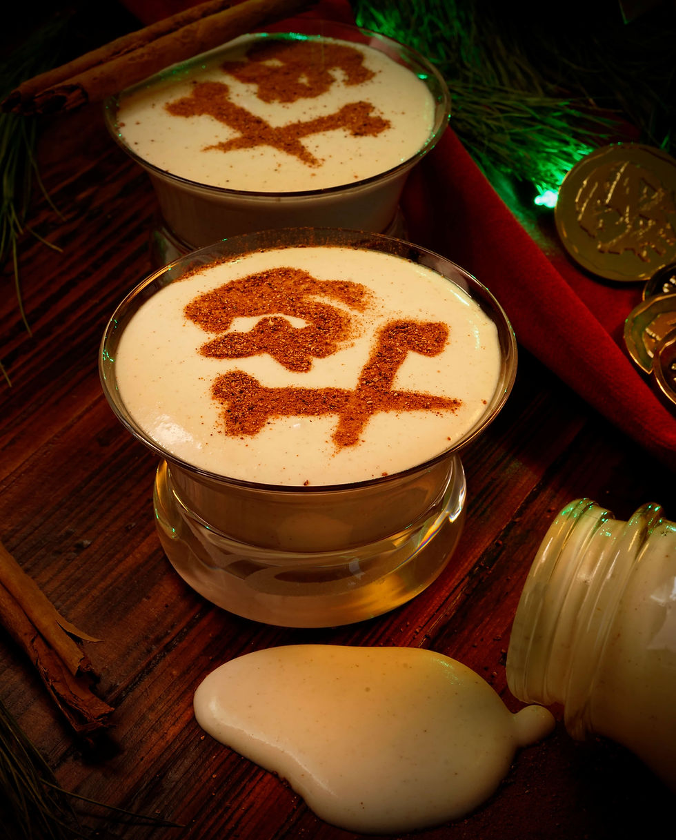 Stencil for dusted nutmeg and cinnamon cut from thick paper, reminder to add a little handle to it.