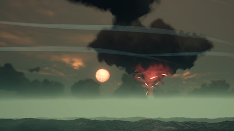 Ashen Winds and Full Moon panorama