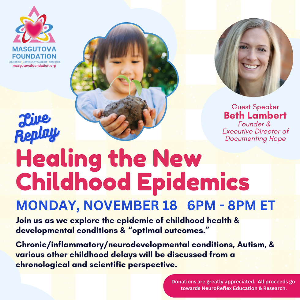 Guest Speaker: Beth Lambert - "Healing the New Childhood Epidemics"