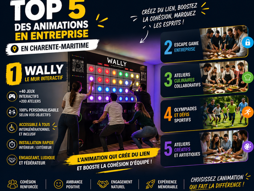 TOP 5 des animations en entreprise en Charente-Maritime