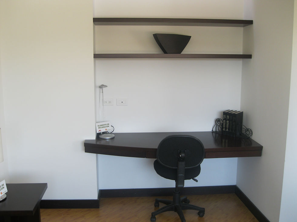 mueble con repisas flotantes