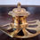 Thumbnail: Antique Art Deco Style Ornate Brass Inkwell  - beautifully embossed
