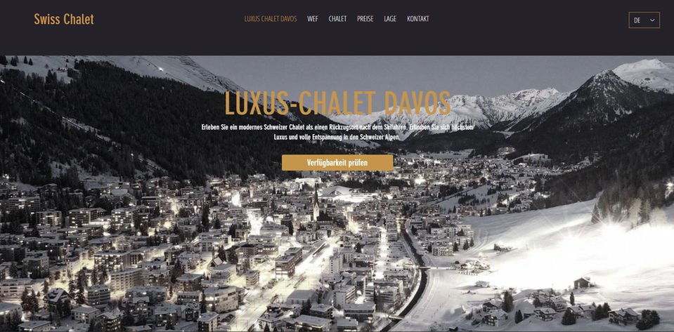 Die Landingpage einer Beispielwebseite, Webseite erstellen lassen vom WIX Designer Wien WIX Design