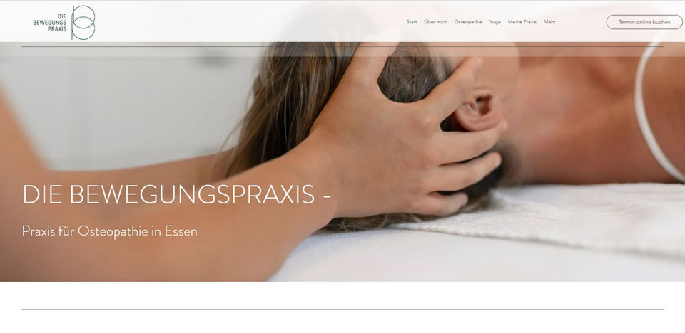 Die Landingpage einer Beispielwebseite, Webseite erstellen lassen vom WIX Designer Wien WIX Design