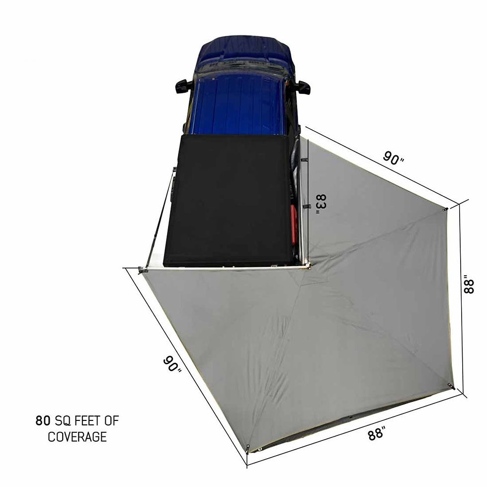 Thumbnail: Nomadic 270 LT Awning - Passenger Side 270 Degree Awning - Dark Gray With Black