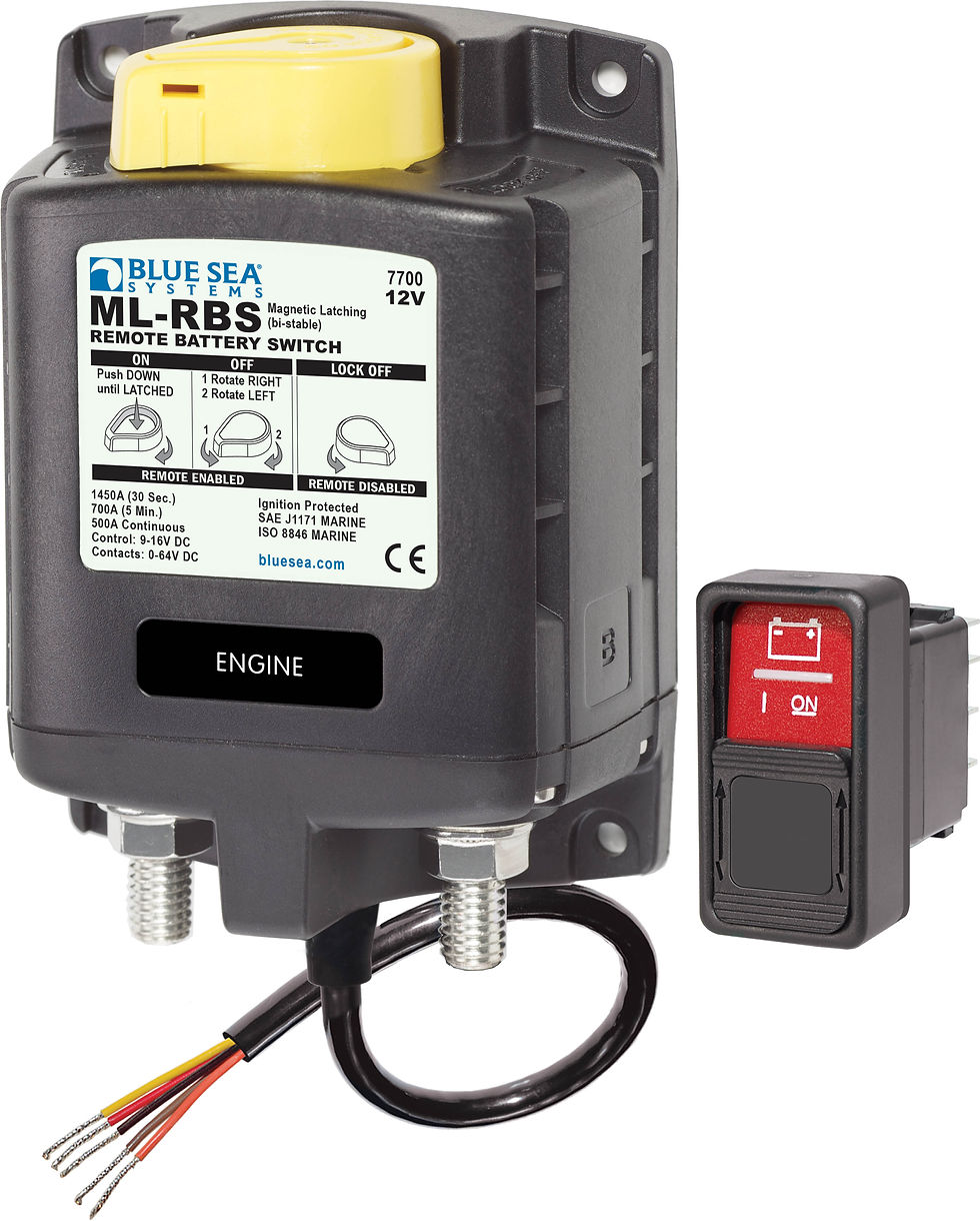 ML-RBS Remote Battery Switch with Manual Control - 12V DC 500A