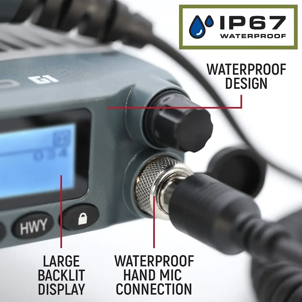 Thumbnail: Rugged G1 ADVENTURE SERIES Waterproof GMRS Mobile Radio with Antenna