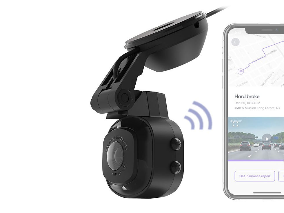 Thumbnail: NEXC1 Smart Dash Cam w/Suction Cup Mounting Camera