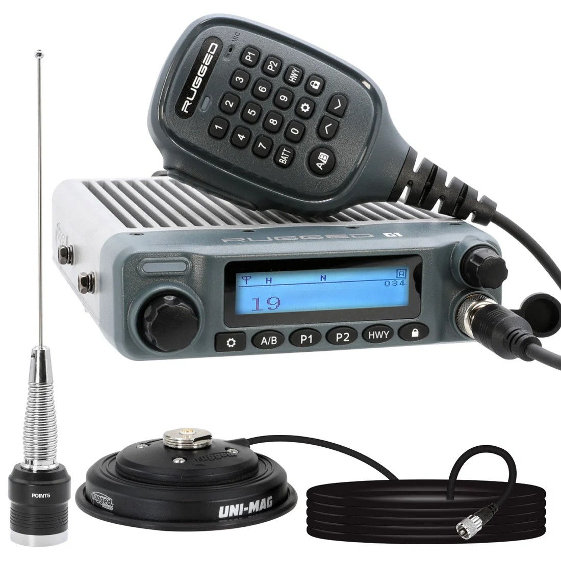 Rugged G1 ADVENTURE SERIES Waterproof GMRS Mobile Radio with Antenna