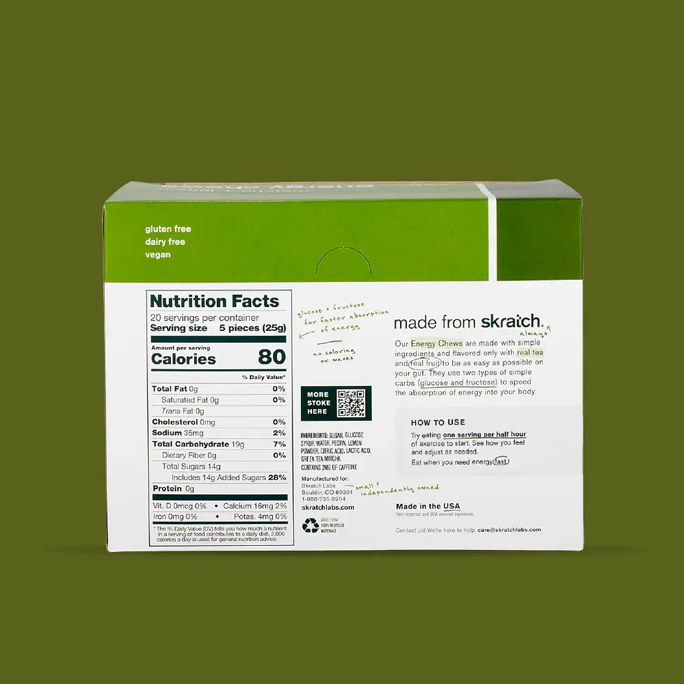 Thumbnail: Lemon + Green Tea - Energy Chews Sport Fuel