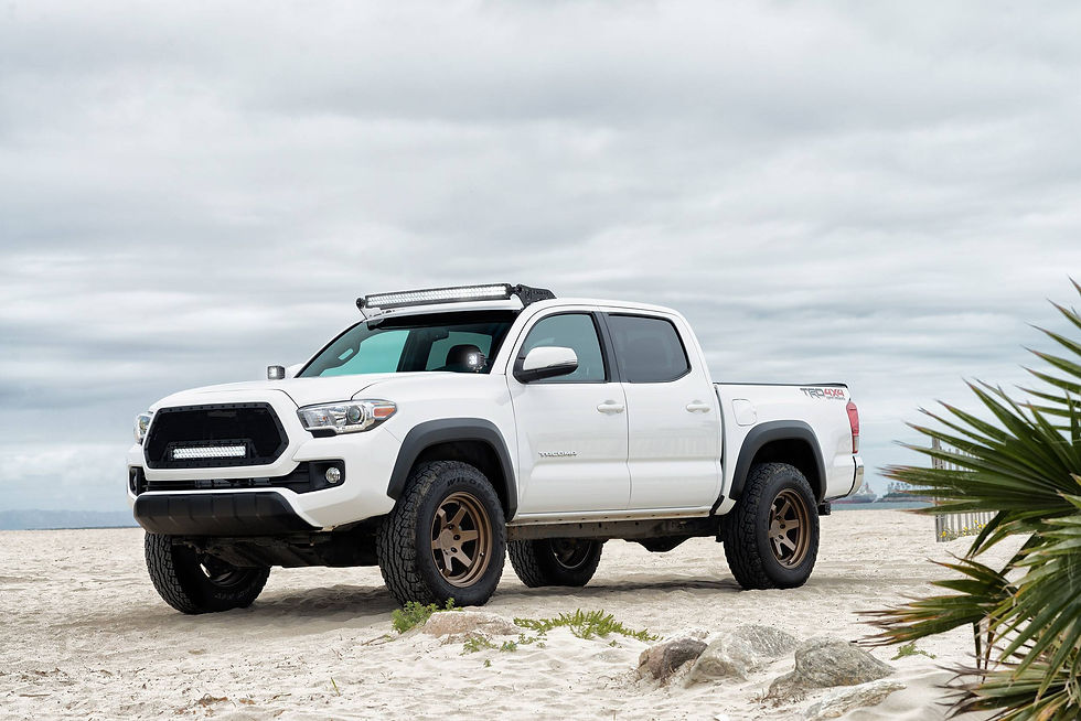 Thumbnail: 16-23 Toyota Tacoma Hood Hinge LED Bracket to mount (2) 3 Inch LED Pod Lights