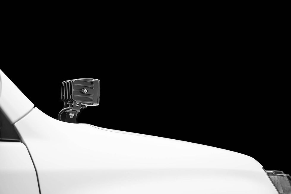 Thumbnail: 2014-2020 Toyota 4Runner Hood Hinge LED Bracket to mount (2) 3" In LED Pods