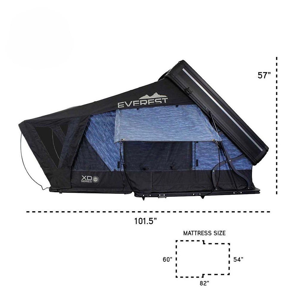 Thumbnail: XD Everest Cantilever Aluminum Roof Top Tent - Grey Body/Black Rainfly - by OVS