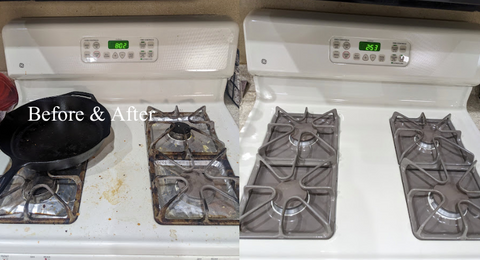 Chavez Family Cleaning in Albuquerque hood range cleaning before and after