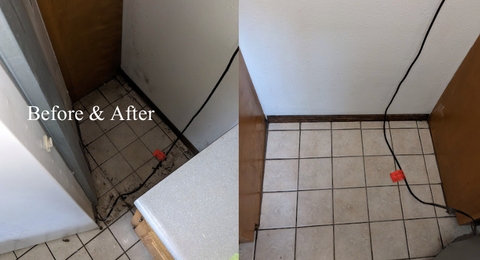 Chavez Family Cleaning in Albuquerque floor cleaning before and after