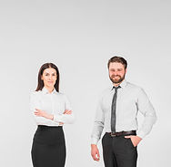 Colegas de trabajo vestidos formales