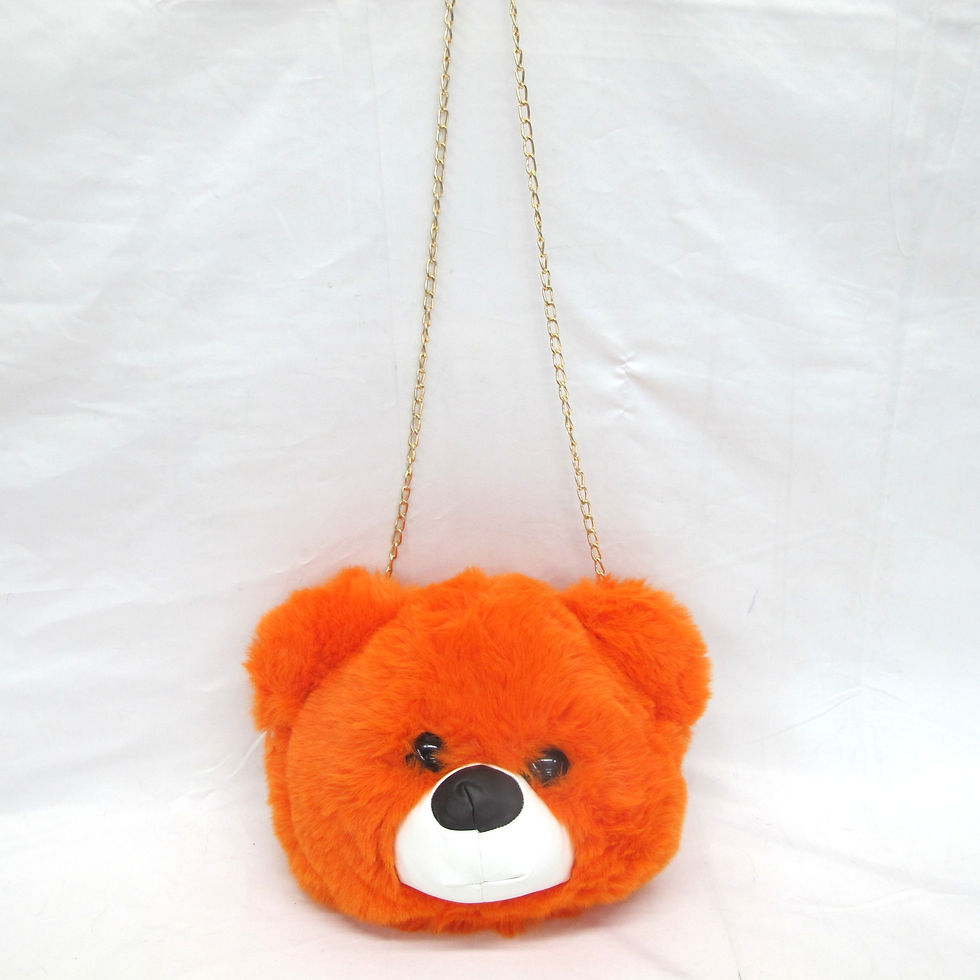 Thumbnail: BEAR Plush Chain Backpack Crossbody Bag #KB-7828   12 PCS/DOZEN