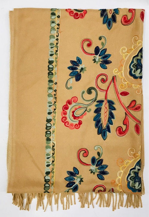 Thumbnail: Women Fashion Embroidery Paisley Large Scarf #SC-7667. 12 PCS/DOZEN
