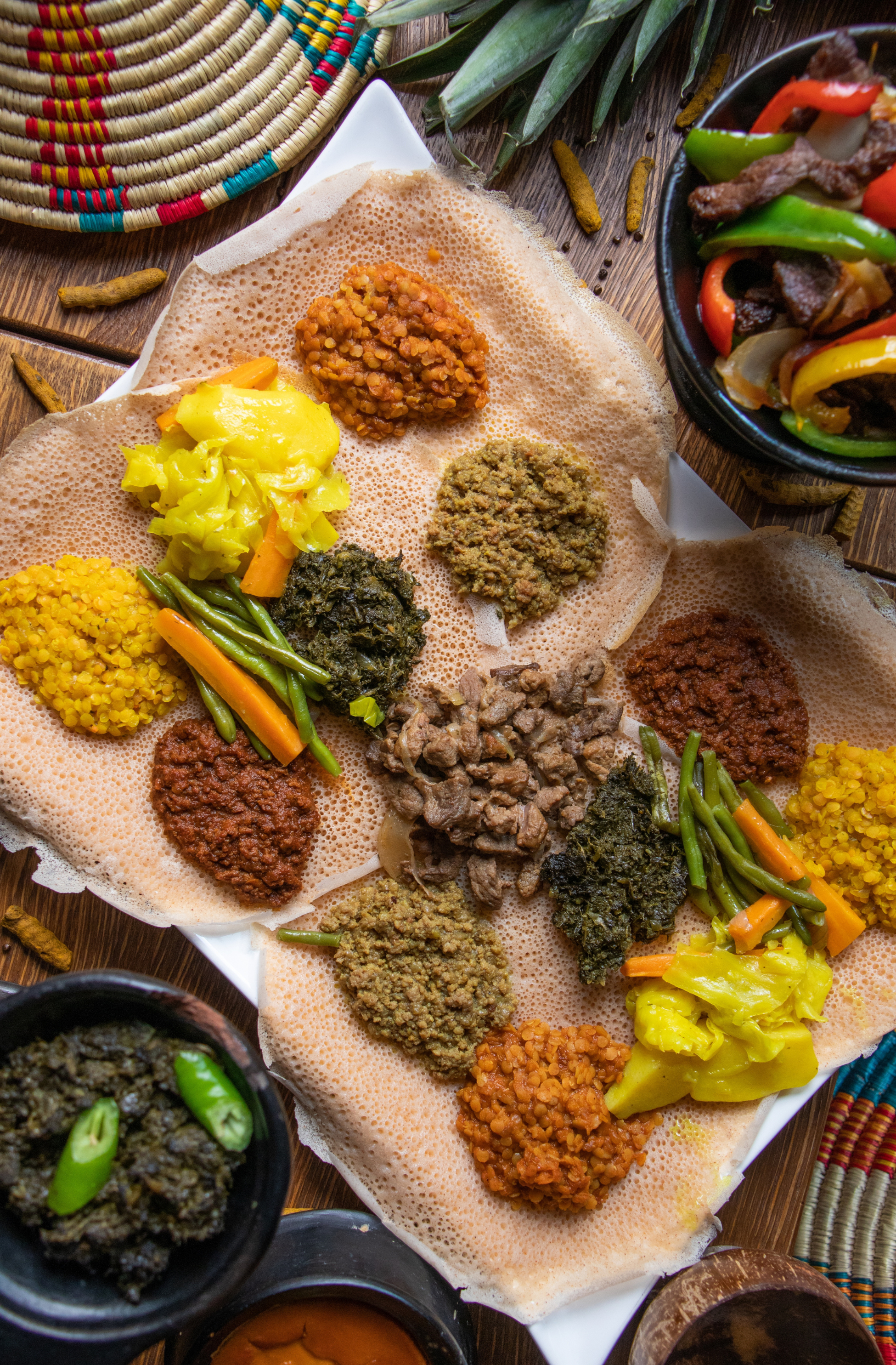 Gebeta Ethiopian and Eritrean shared food platter
