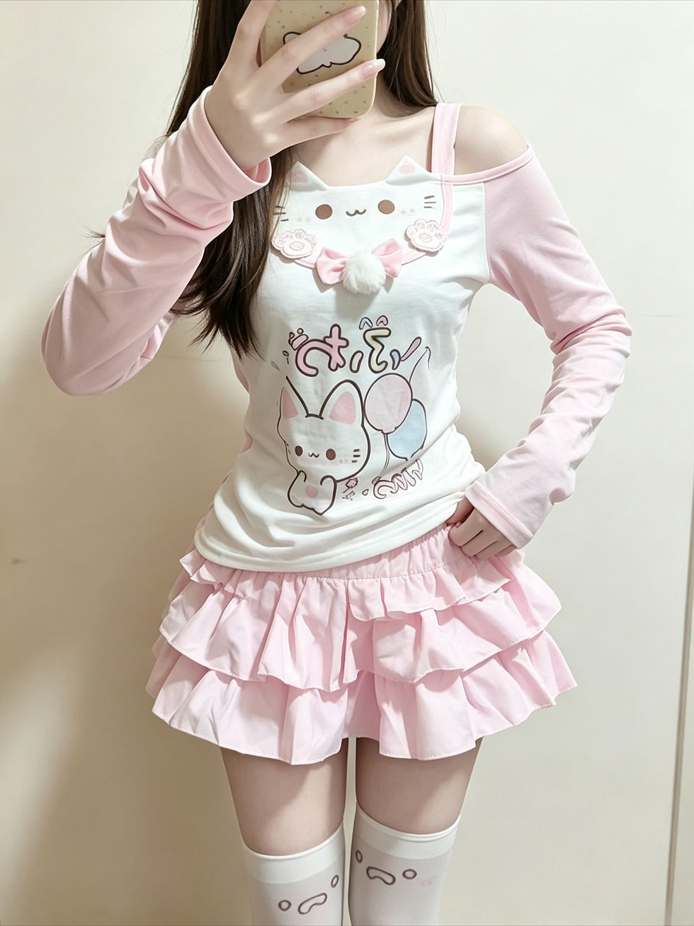 Thumbnail: Y2K Coquette Off-Shoulder Butterfly Top