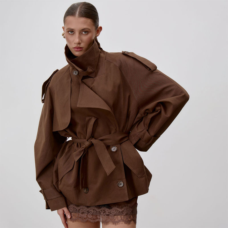 Thumbnail: Oversized Faux Suede Bomber Jacket