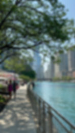 Chicago riverwalk downtown