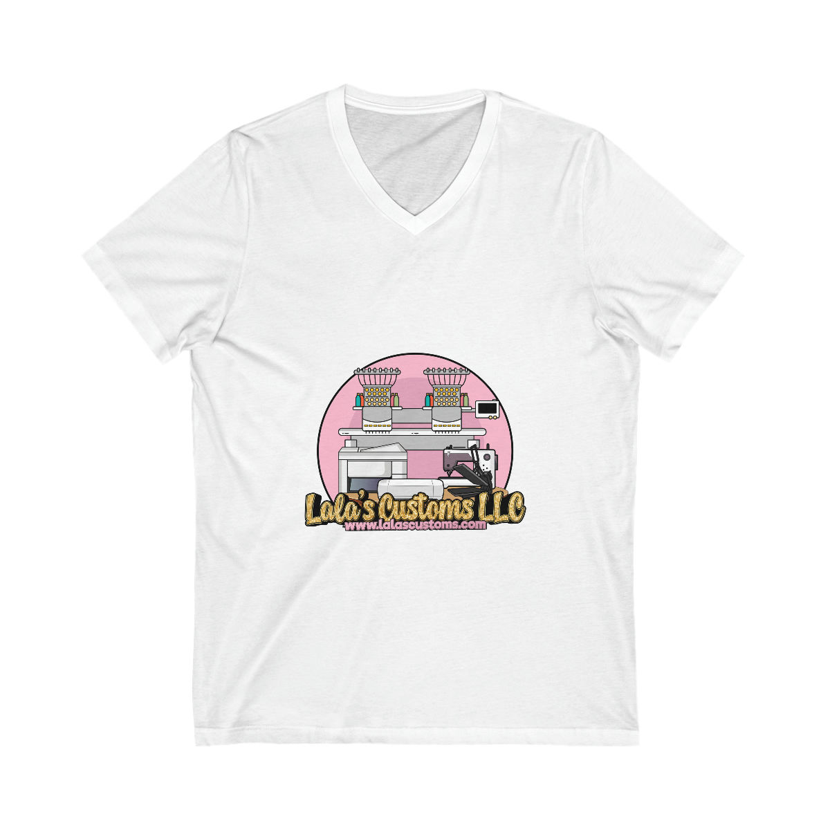 Unisex Jersey Short Sleeve V-Neck Tee