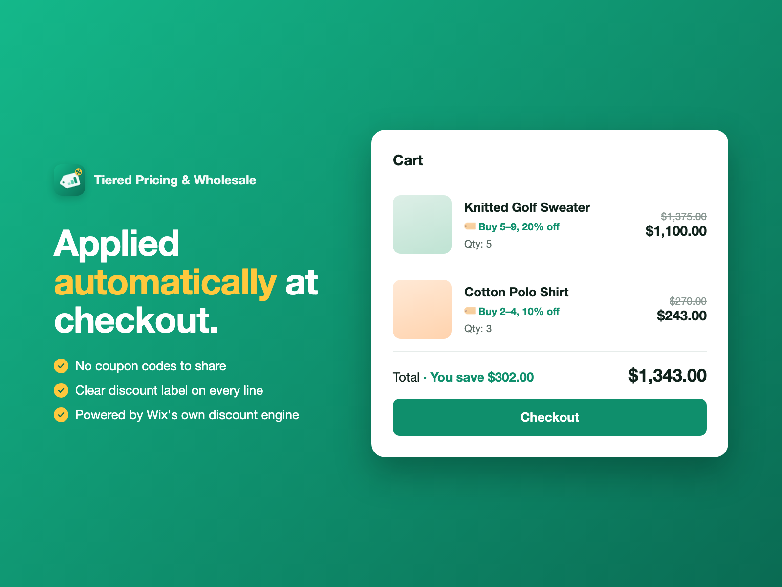Tiered Pricing & Wholesale screenshot 2