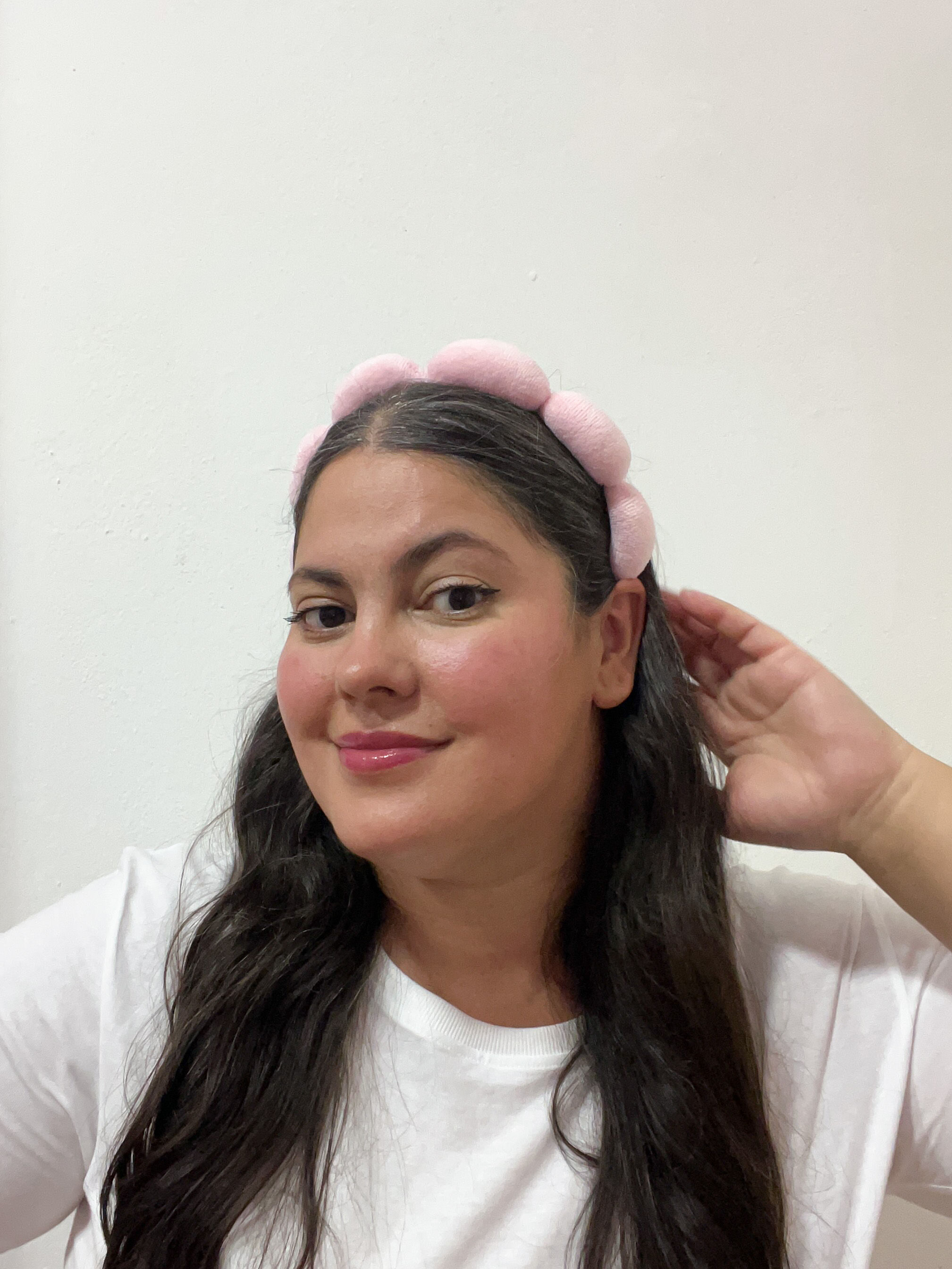 Diadema flor Caraguata Rosado