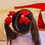 Miniatura: Lazo con scrunchie Rubi/Frutilla