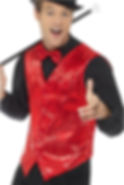 46960 Red Sequin Waistcoat